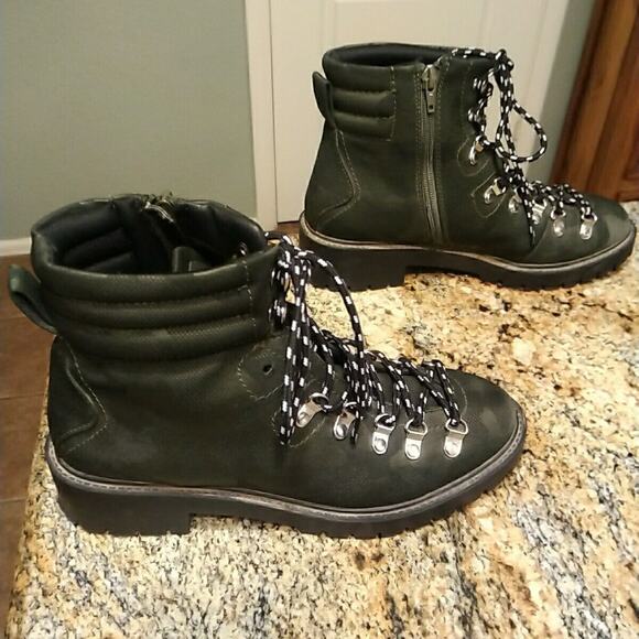 STEVE MADDEN GEIGER LACE UP COMBAT BOOTS SIZE 8.5 M Olive - Picture 6 of 13